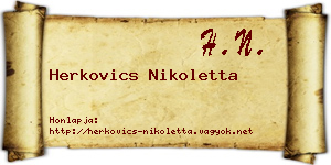 Herkovics Nikoletta névjegykártya