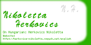 nikoletta herkovics business card